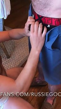 Daddy and Boy Bareback, Play with Toys and Cuddle