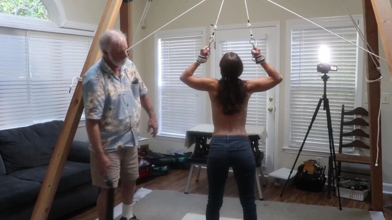 Azure Sky Films: TMS-26) Amateur MILF is gagged paddled flogged caned then fucked...