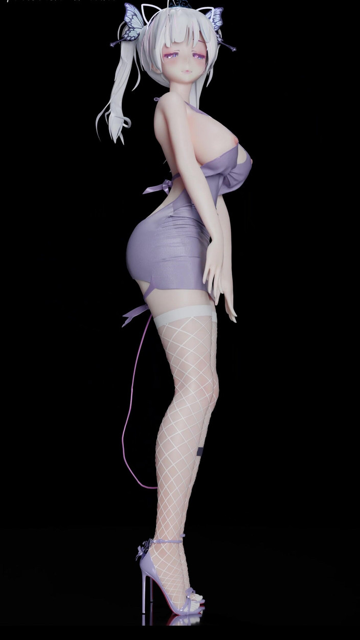 MikuMotion: Exid - Horké růžové bílé síťovaných punčochy; Anální kolík; Twin Ponytails