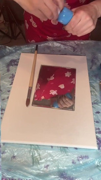 W dużych okularach Asmr Akryl art kwitną w mgle część 1