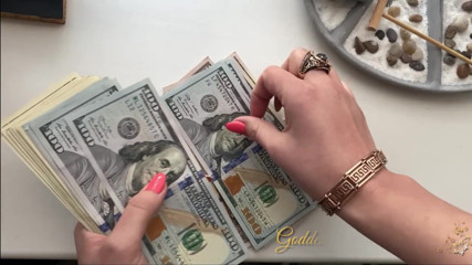 Goddess Misha Goldy: ASMR rustling of dollar bills in my beautiful manicured hands &...