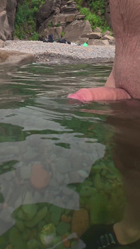 A Teenage Boy Swims Naked in the Sea