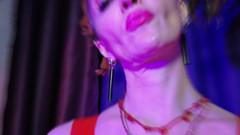 Eva Latexxx: Červená gumová Femdom Paní Solo Fetiš Dominatrix Eva Latex BDSM...