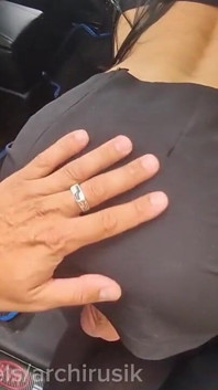 A Passerby Boss Fucked a Transsexual Sissy Femboy While Driving a Car, Squirting Semen Onto Her Stockings.