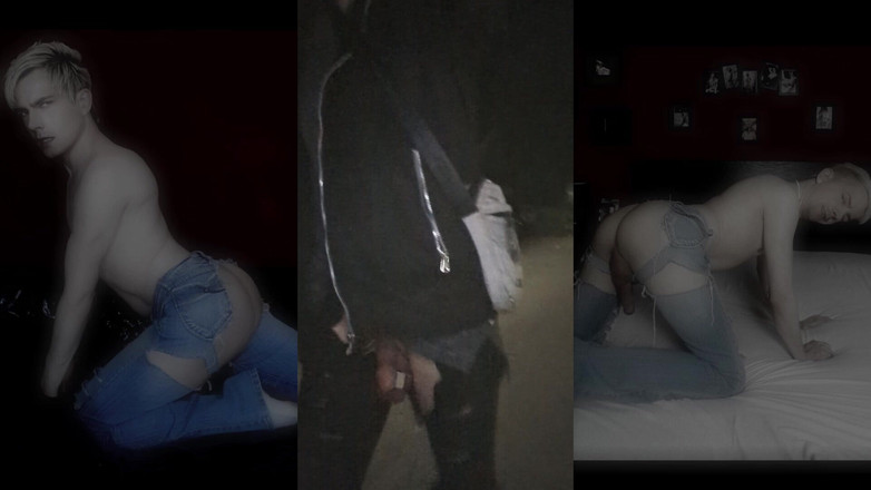 kinkygaynudist: Gescheurde Spijkerbroek Buitenshuis (middernachtwandeling)