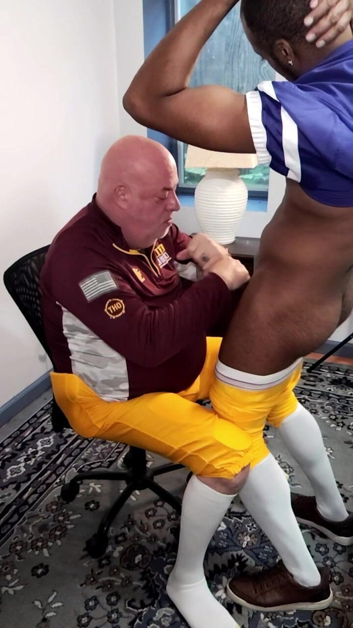 beardaddychub: Coach Inspects Players Penis Before the Big Game.