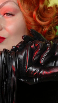 Sexual pin up Arya, ASMR video with long black gloves