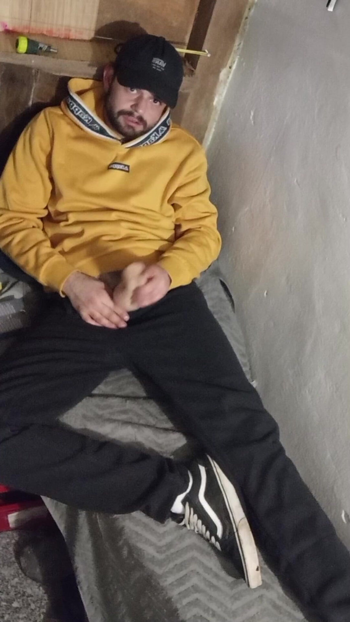 jerkofflover: Masturbating in Bed at the Cabin