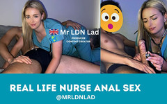 Mr LDN Lad: Y tá nghiện hậu môn thực sự đụ trong đít trong đồng phục