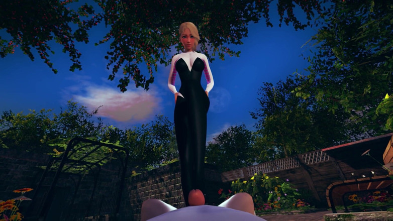 Waifu club 3D: Gwen Stacy footjob