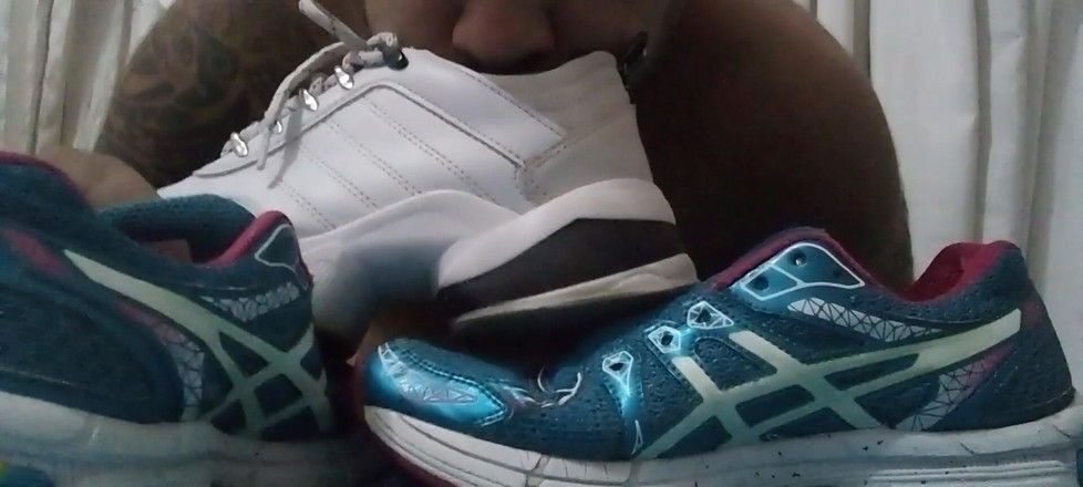 Sneakerfetish_BR: Futai și ejaculare pe asics