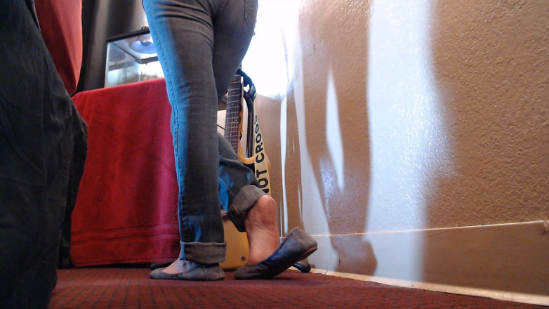 Abby Anna: Šedá Kudrnatá baletní plochá hra s botami