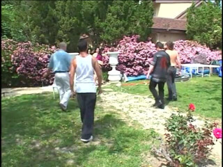 Hot Sex Party: Horny obese slut gets fucked by four strangers