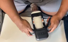 Autostroker Milks Cumshot From Black Man