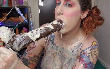 Animer gamer girl: Colazione e: deepthroat salivoso