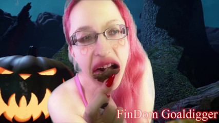FinDom Goaldigger: Penisul tău va fi transformat în dulciuri de Halloween