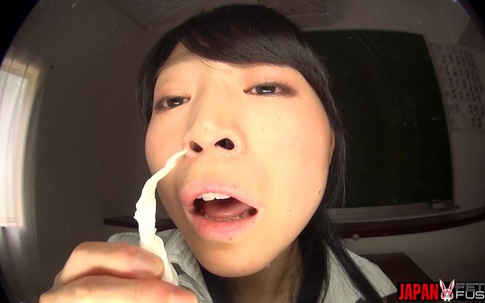 The Classroom Is Empty... and Ami Utada Drips Snot From Her Nose Straight Onto Your POV Screen