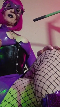 Fetish Rubber Dominatrix Eva Lateks , Pakaian Purple, Pakaian, Pakaian Besar, Milf, Mainan BDSM Femdom Solo Panas