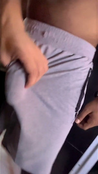 Two Active Friends and Touch Each Other's Big Cocks After the Football Game