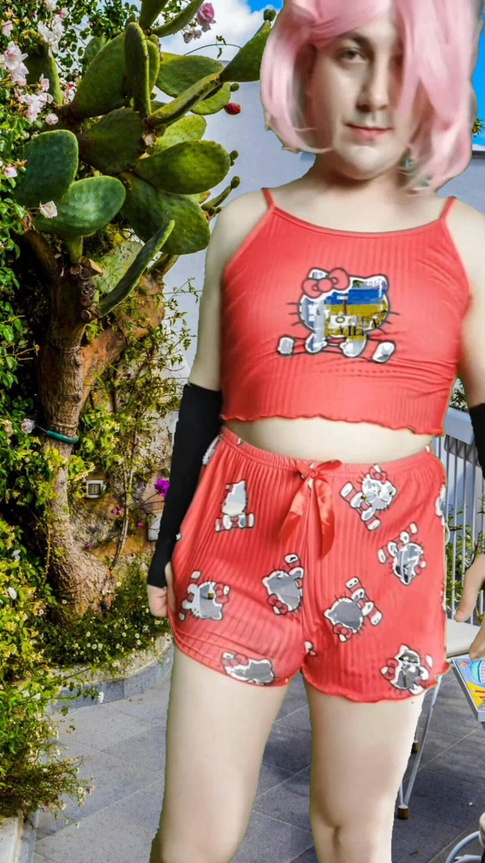 Kitty_Cross: 2 Blonde in Pajama Bouncing Butt Booty Sexy Slut Shemale...