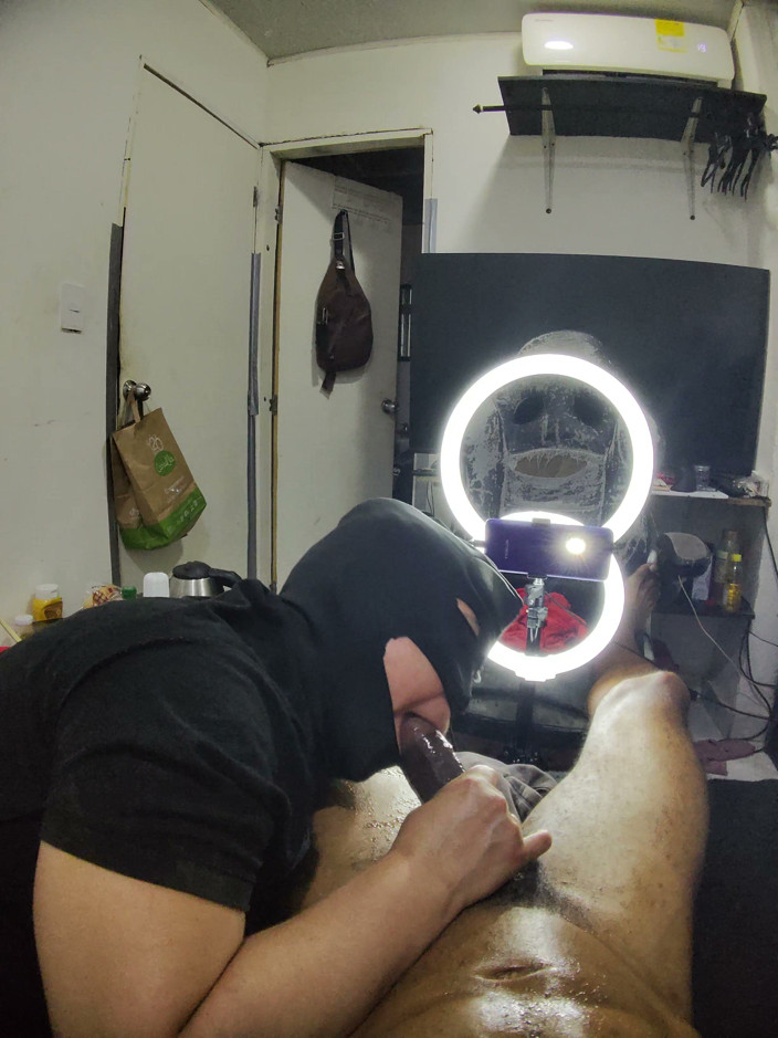 Cum-lobian dickdrainers: Throat Champ Black Mask 2
