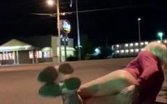 Wild risky outdoor anal dildo sexy sissy exhibitionist