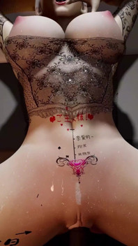3D kåt slampa Cosplay Babe fusk med BBC och fick orgasm