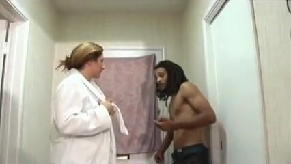 First Black Sexperience: Black dude loves to bend over this thick white slut...