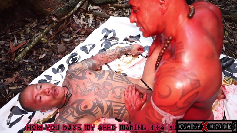 DamianXDragon: Setan miang Kemono Dragon mengongkek pantat naga Damian