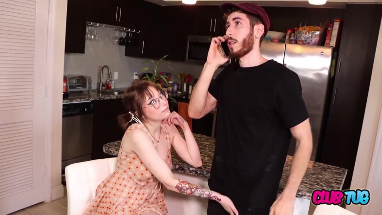 Club Tug: Braced Teen Prim Taylor Edges BF Till Desperate Cumshot!