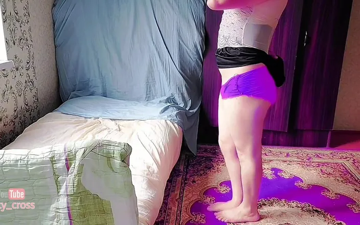 Kitty_Cross: Shemale Self Ass Spanking White Body Big Butt Booty