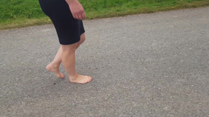 Yvette xtreme: Dirty barefoot walk with Yvette Costeau