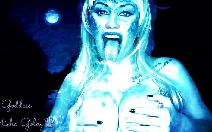 Goddess Misha Goldy: Wrede sirene zal je schrikken en levend slikken (speciale effecten toegevoegd)