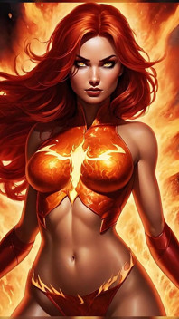 Naken Magma Phoenix Lava Aura Bildspel