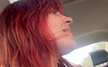 Licking Feet Hard Face Slapping While Driving