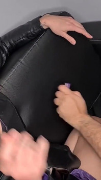 A Human Ashtray for Leather Mistress