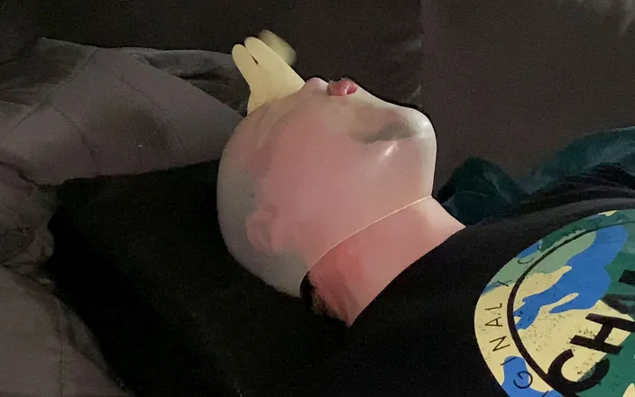ButHoleDildoLover: My second breathplay - Dildo sucking 26x7cm dildo.