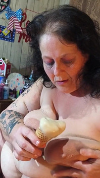 Ice Cream Freak Cone in Pussy She's Gonna Sneak