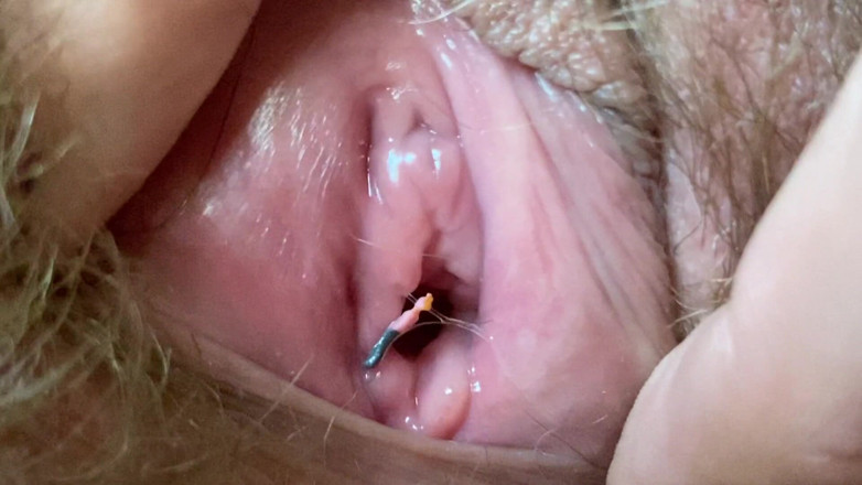 Cuteblonde666: Il primo piano estremo della vagina pelosa fetish video