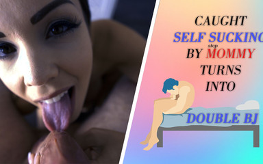 ImMeganLive: 被继母抓到自我吸吮变成了双口交