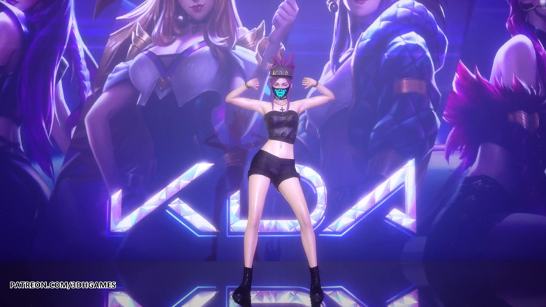 3D-Hentai Games: Exid - yo y tú Ahri Akali Evelynn, sexy striptease League...