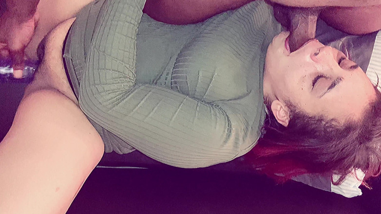 YoungStarBrazy: Horny Latina takes 2 cocks at one time!