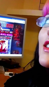 Skinny teen ginger with glasses lets her stepbrother fuck her hard in the ass