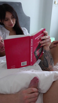 Hey, Stepbrother! Help Me Do My Schoolwork! Cute Teen Enjoys Putting Her Cunt Under Her Stepbrother's Huge Dick!