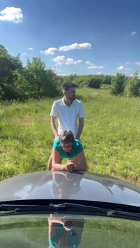 Мадам О, анал на відкритому повітрі, частина 2!!