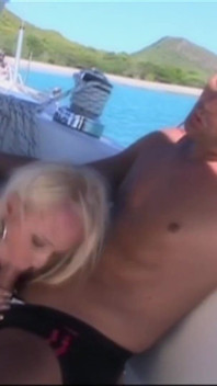 Hot babes playing with their boyfriends on a cruise