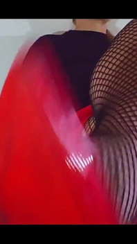 Mis a Displays Her Sexy Legs in an Panty Hose Show 2