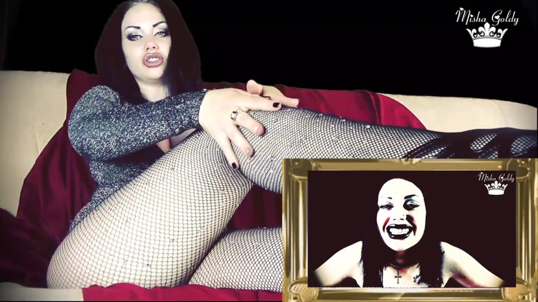 Goddess Misha Goldy: Humillación prematura del eyaculador y fuerte follada mental