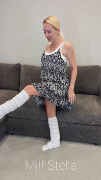Doubled up Slouch Socks in a Dress