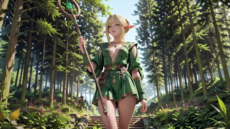 Seraphina Vale: La regina dell'elfo nella foresta! Si inginocchiano alla luce del...